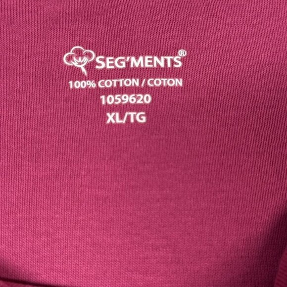 SEG'MENTS Shirt Womens XL Pink 100% Cotton 3/4 Sleeve Boat Neck Top Casual - Picture 2 of 8